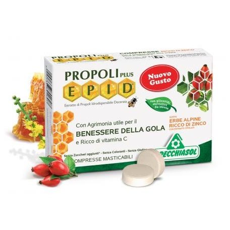 Specchiasol Cukormentes Propolisz szopogatós tabletta cinkkel gyógynövényekkel 20 db